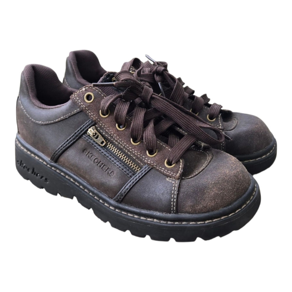 Vintage Skechers Tredds Jammers Chunky Y2K Leather Oxford Shoes - Womens 7.5